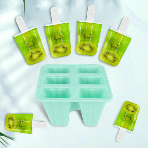6 Cell Pop Mold Popsicle Maker Lolly Mould Tray Pan Kitchen Frozen Ice Cream New - Fresh Stock Dated February 2026