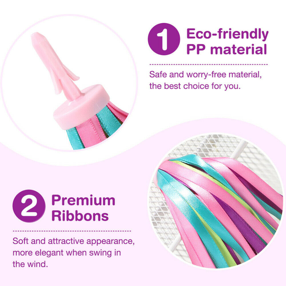 2 Pairs Handlebar Streamers Creative Colorful Streamers for Bicycles - Fresh Stock Dated January 2026