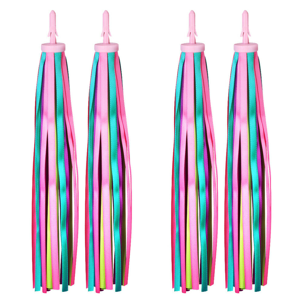 2 Pairs Handlebar Streamers Creative Colorful Streamers for Bicycles - Fresh Stock Dated January 2026