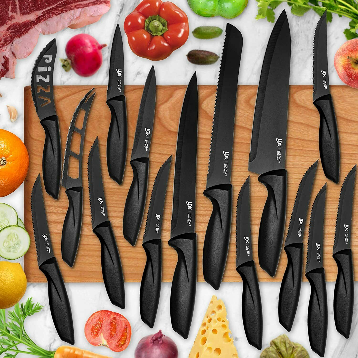 Knife Set Sharp Stainless Steel Professional Chef Cutlery Steak Kitchen Knives - Fresh Stock Dated January 2026
