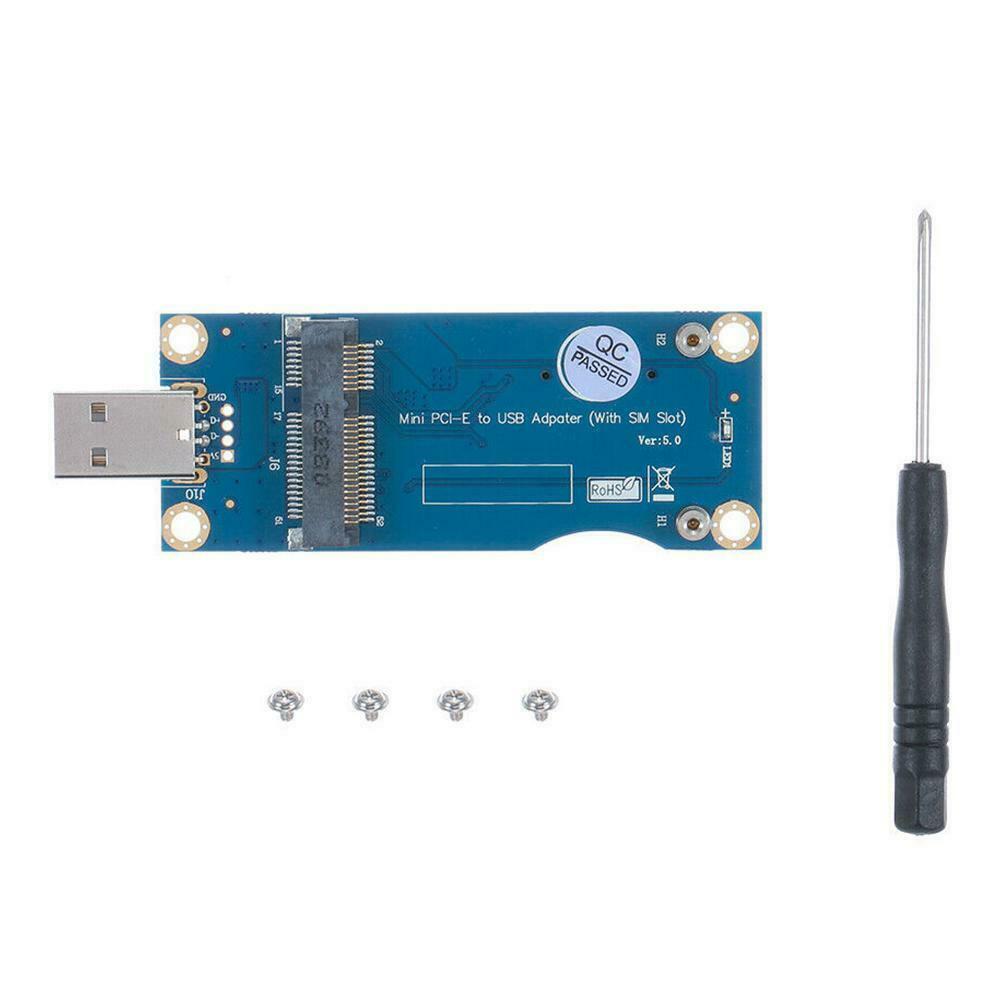 1Pcs Blue Mini PCI-E to USB Converter Adapter Card WWAN Test 3G/4G Module - Fresh Stock Dated December 2025