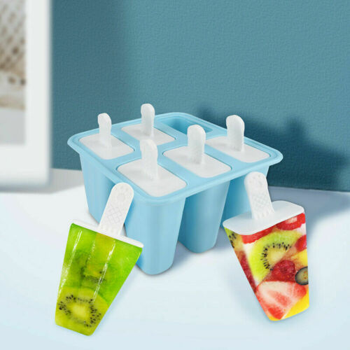 6 Cell Pop Mold Popsicle Maker Lolly Mould Tray Pan Kitchen Frozen Ice Cream New - Fresh Stock Dated February 2026