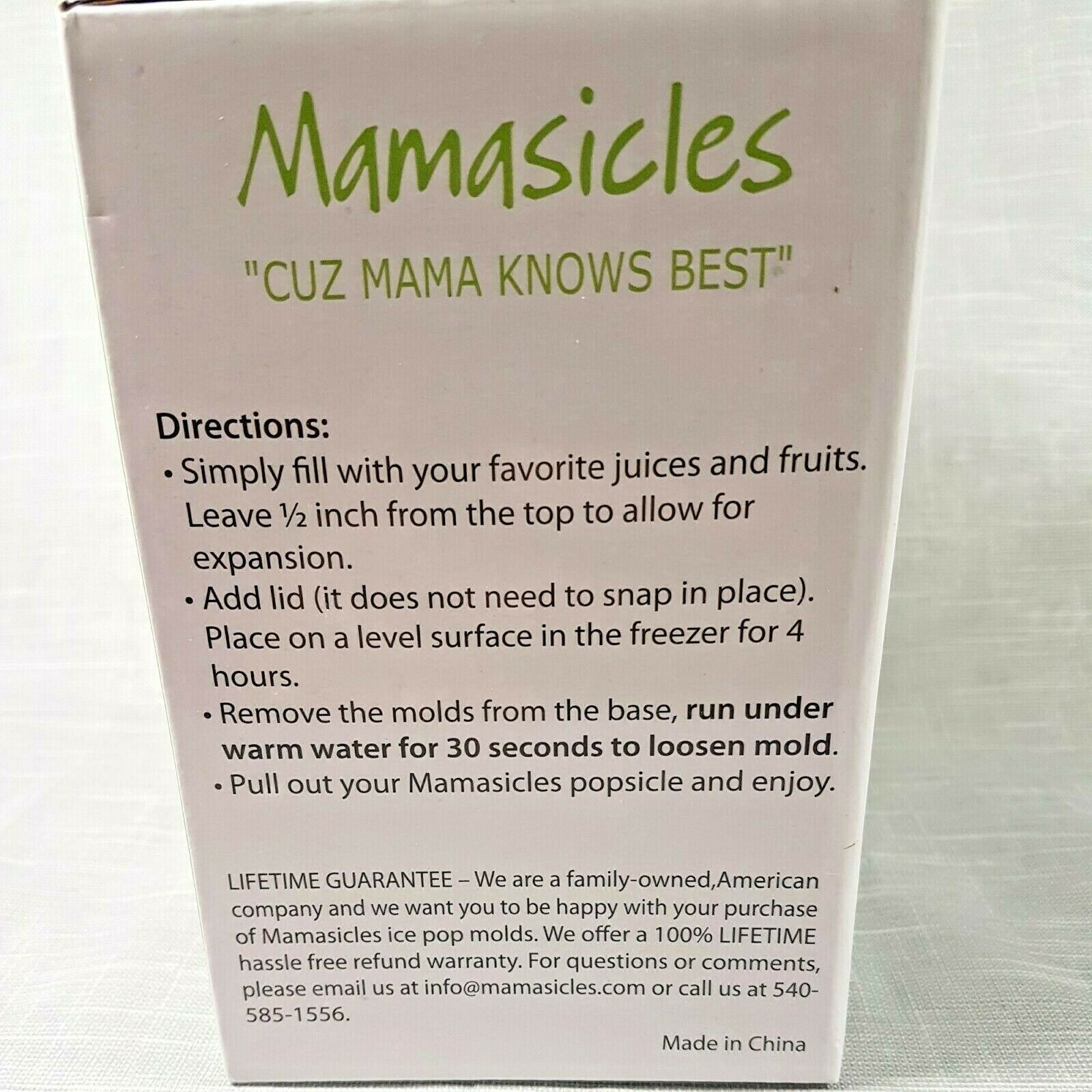 Popsicle Frozen Treat Combo Includes A Recipe Book and Mamasicles Popsicle Molds - Fresh Stock Dated February 2026