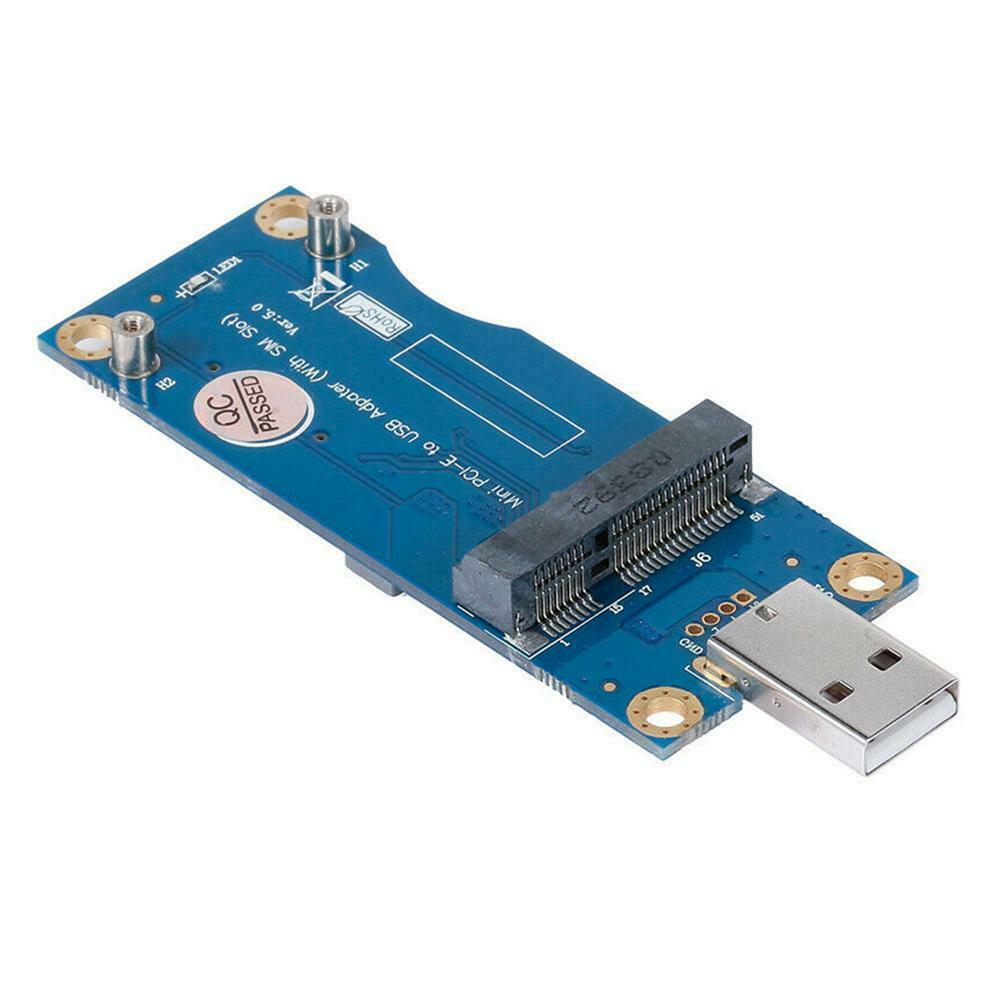 1Pcs Blue Mini PCI-E to USB Converter Adapter Card WWAN Test 3G/4G Module - Fresh Stock Dated December 2025
