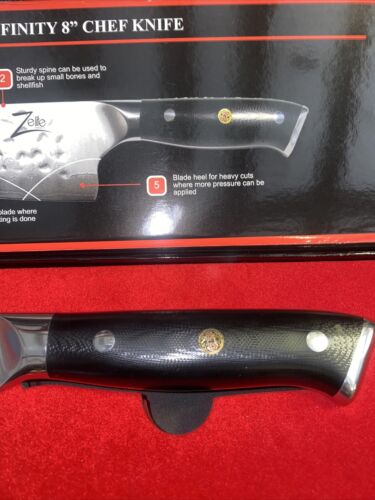 ZELITE INFINITY Chef Knife 8 Inch - Alpha-Royal Series Executive Chefs Edition - Fresh Stock Dated January 2026