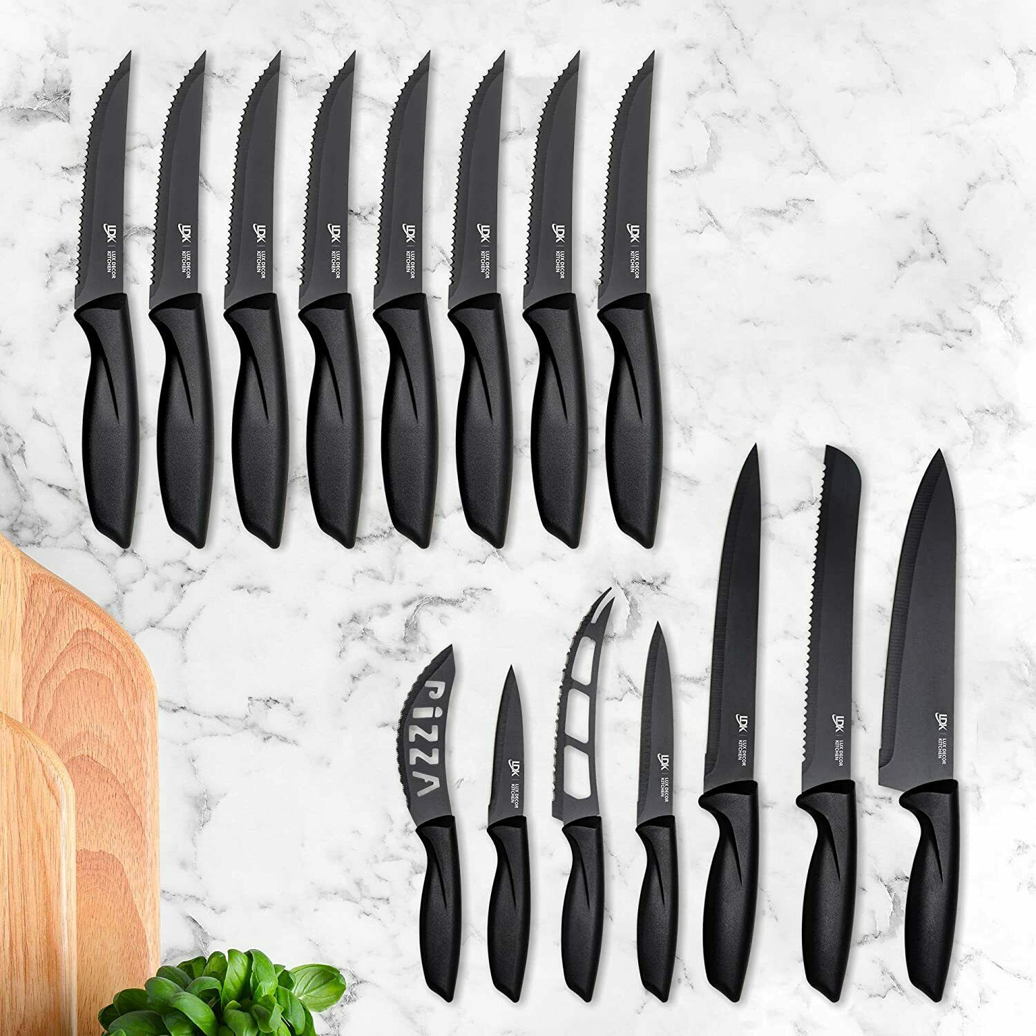 Knife Set Sharp Stainless Steel Professional Chef Cutlery Steak Kitchen Knives - Fresh Stock Dated January 2026