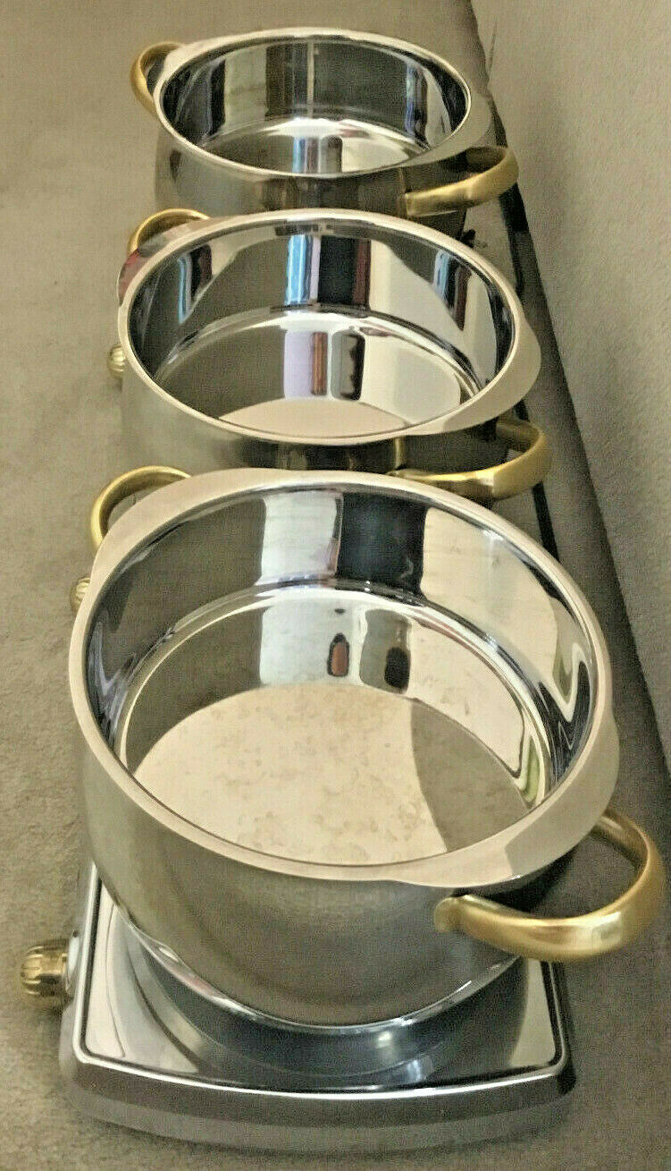 Cuisine Cookware Command Performance MK-367 Triple Burner Buffet Range w/ 3 Pots - Fresh Stock Dated February 2026