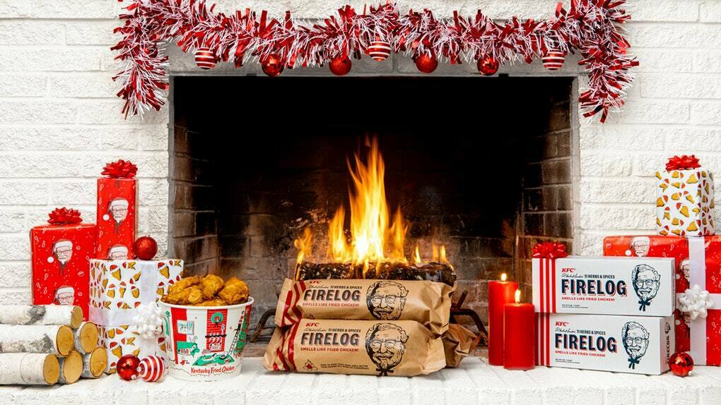 KFC Limited Edition 11 Herbs Spices Firelog LOT OF 2 Enviro-Log Vegan Friendly - Fresh Stock Dated December 2025