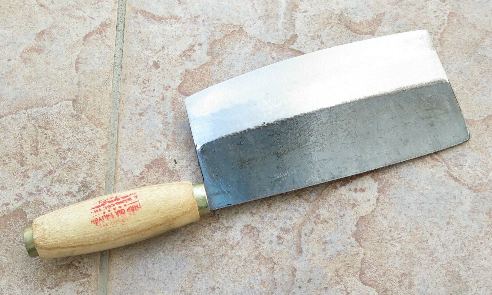 Crude - Chinese Vegetable Cleaver Knife, 7 inch,Carbon Steel, Super Thin & Light - Fresh Stock Dated January 2026