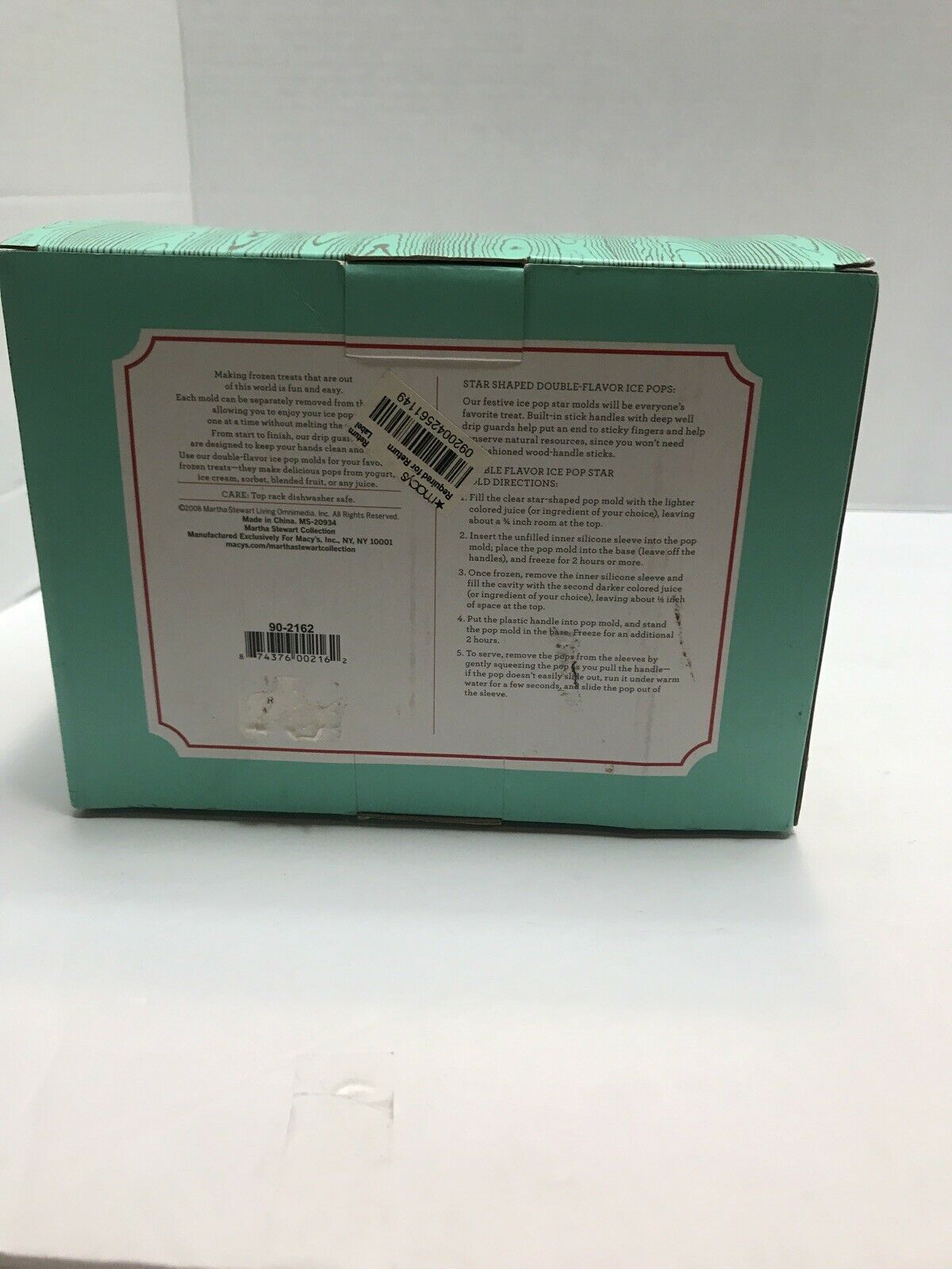 Martha Stewart Collection Ice Pop Star Popsicle Molds Set of 6 New - Fresh Stock Dated February 2026