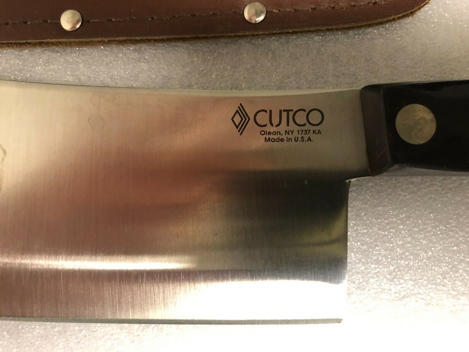 Cutco Cleaver w/Sheath Model #1937 Brown Handle, Used, MSRP 4.00 - Fresh Stock Dated January 2026
