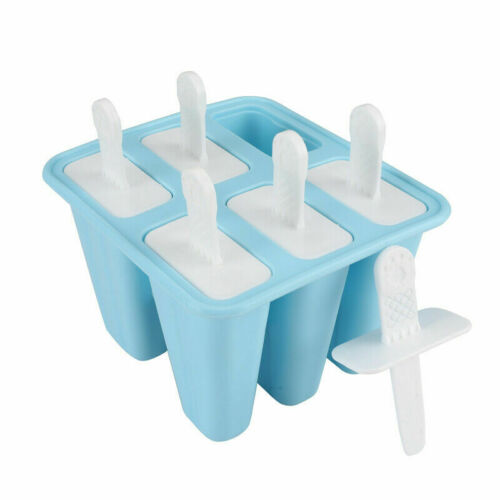 6 Cell Pop Mold Popsicle Maker Lolly Mould Tray Pan Kitchen Frozen Ice Cream New - Fresh Stock Dated February 2026