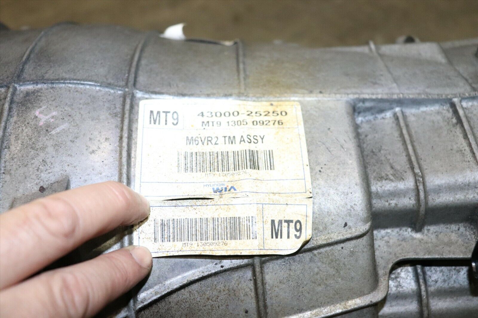 2013-2014 Hyundai Genesis Coupe 2.0T 6SP Manual Transmission Gearbox 43000-25250 - Fresh Stock Dated December 2025