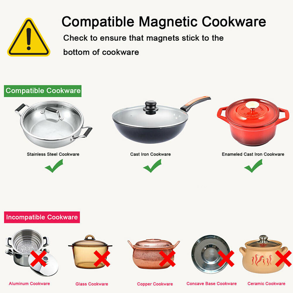 Digital Electric Single Induction Cooker 1800W Portable Burner Cooktop Hot Plate - Fresh Stock Dated February 2026