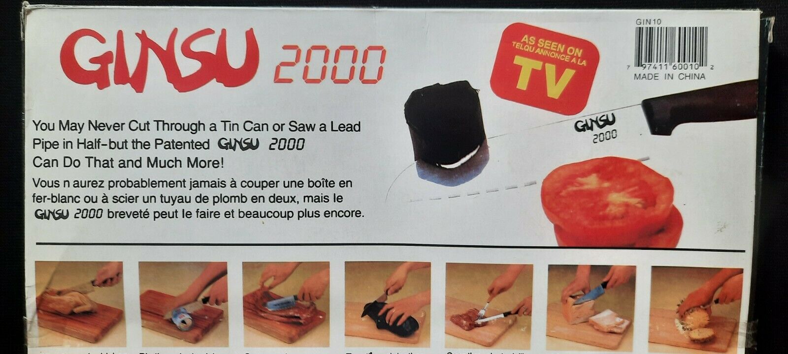 Original Ginsu 2000 Knives Stainless Steel 10 Pc Set As Seen on TV w Box-VINTAGE - Fresh Stock Dated February 2026