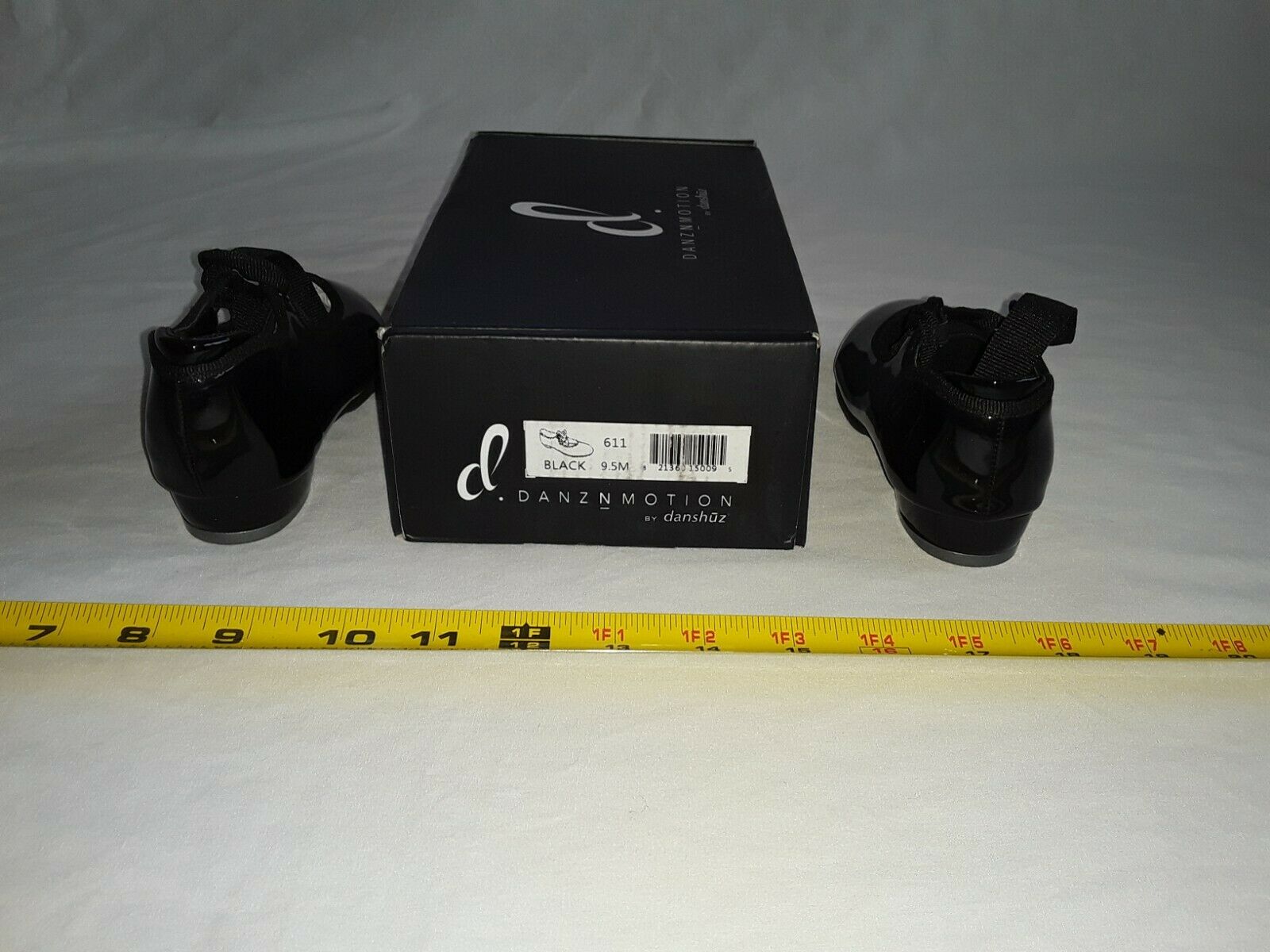 DanznMotion by Danshuz Toddler Girls Tap Shoes STAR TONE, Shiny Black Size 9.5 . - Fresh Stock Dated December 2025