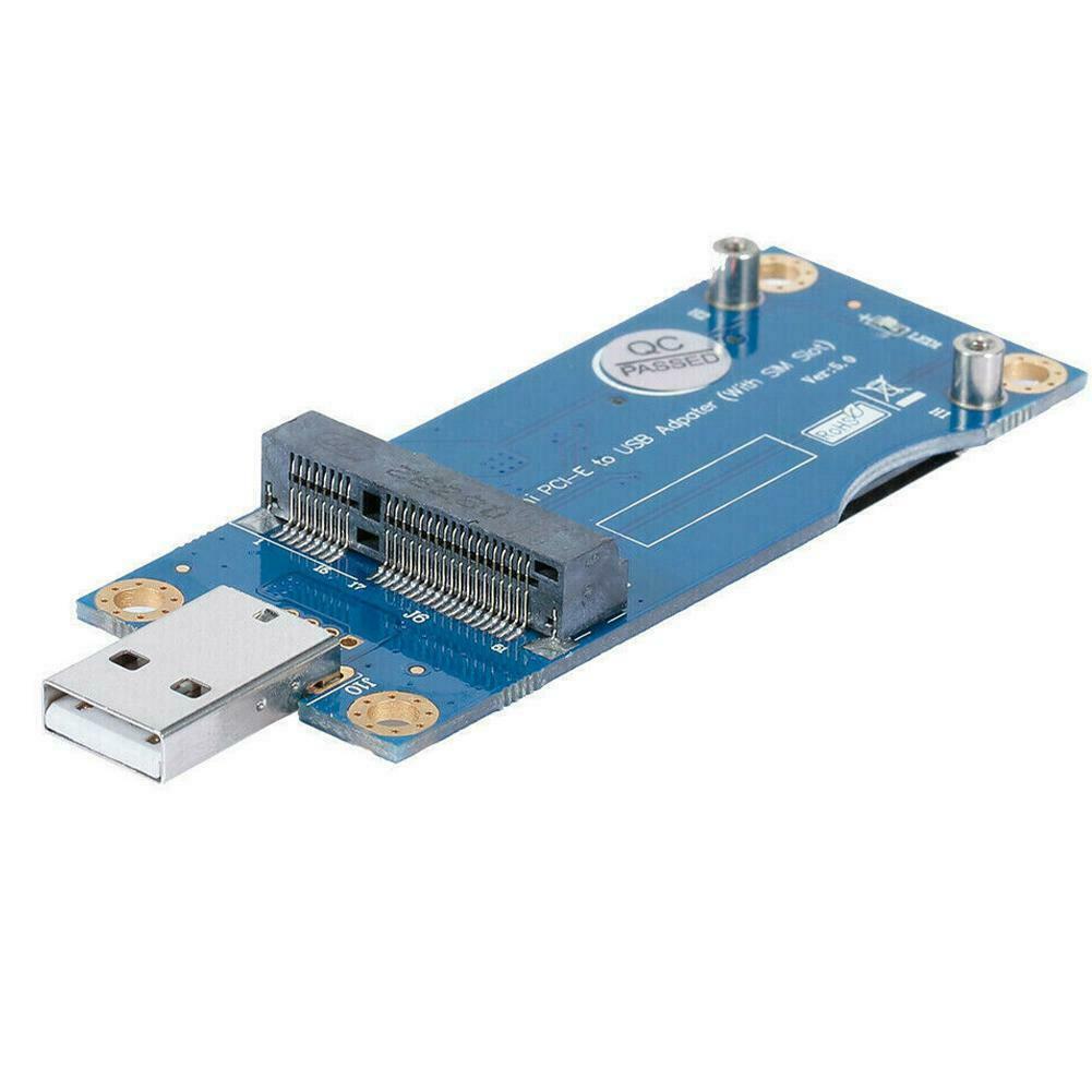 1Pcs Blue Mini PCI-E to USB Converter Adapter Card WWAN Test 3G/4G Module - Fresh Stock Dated December 2025