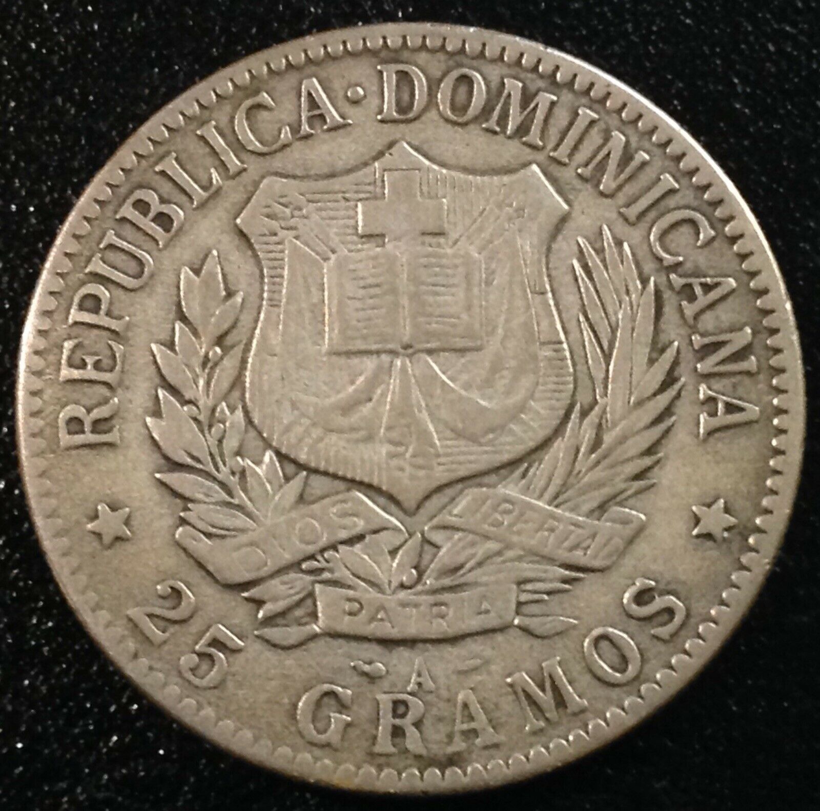 DOMINICAN REPUBLIC 1 Peso 1897 - Silver - VF - Fresh Stock Dated December 2025