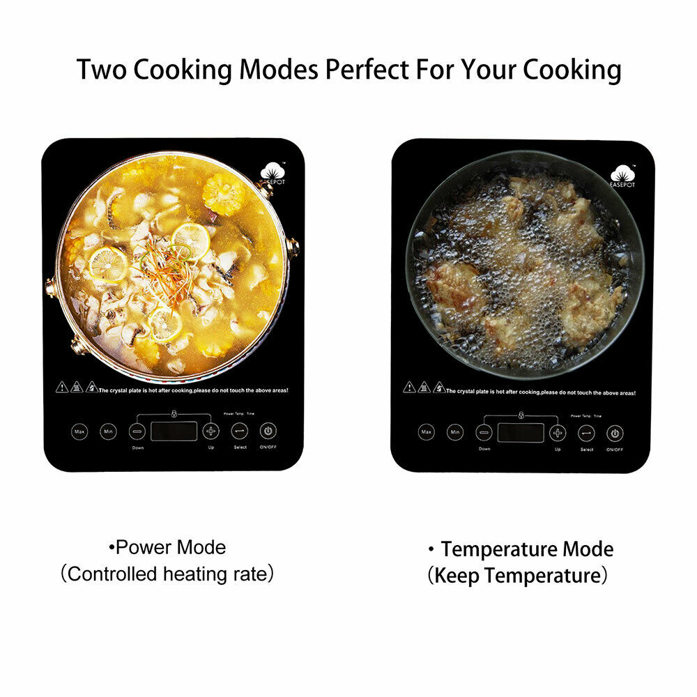 Digital Electric Single Induction Cooker 1800W Portable Burner Cooktop Hot Plate - Fresh Stock Dated February 2026