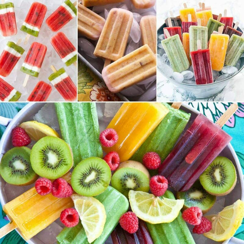 6/10Pcs Popsicle Mold Stainless Steel Ice Cream Mold with Popsicle Holder Rack - Fresh Stock Dated February 2026