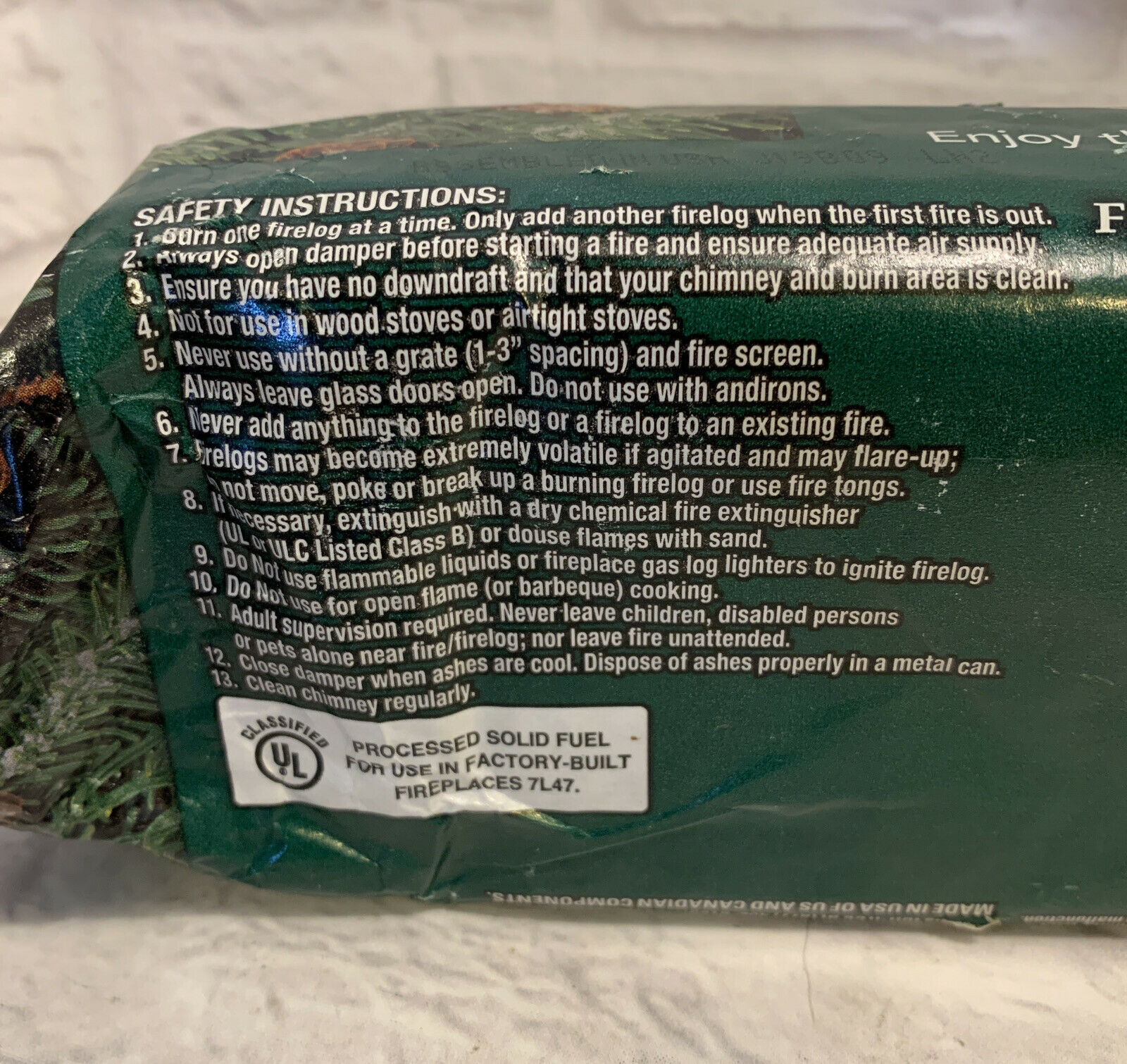 Yankee Candle Balsam Cedar Fragrance Scented Firelog 4.5lb 3hrs Burn Solid Fuel - Fresh Stock Dated January 2026