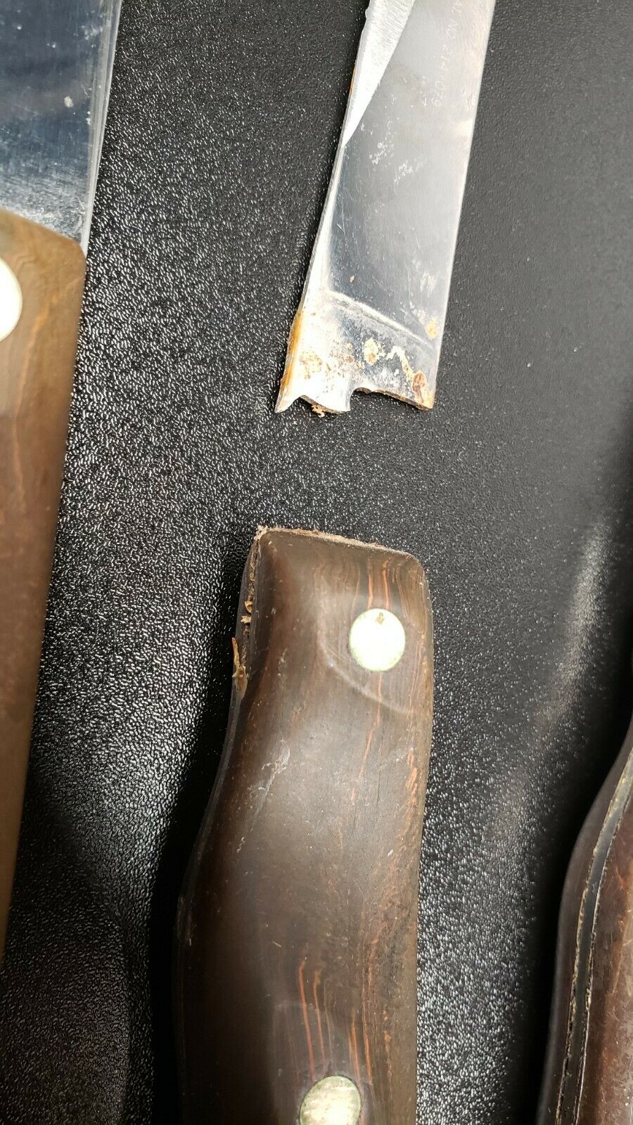 Vintage CUTCO 5 Piece Knife Set  1021 1022 1023 1024 1025 Bakelite Wall Rack - Fresh Stock Dated January 2026