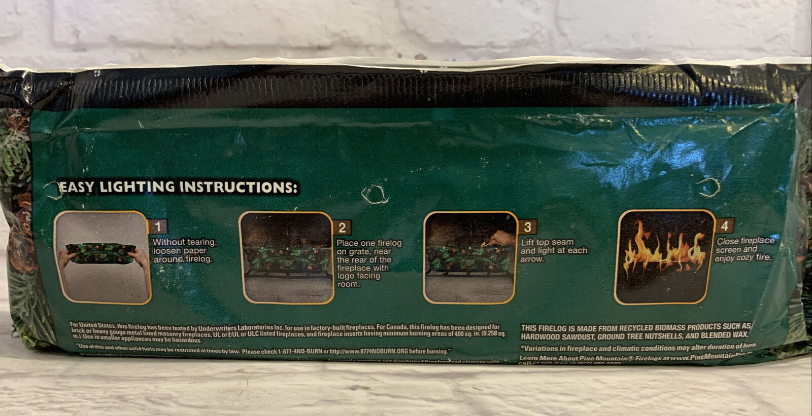 Yankee Candle Balsam Cedar Fragrance Scented Firelog 4.5lb 3hrs Burn Solid Fuel - Fresh Stock Dated January 2026