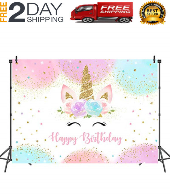 Fondo telon de unicornio para cumpleaños infantiles decoracion party kids backdr - Fresh Stock Dated February 2026