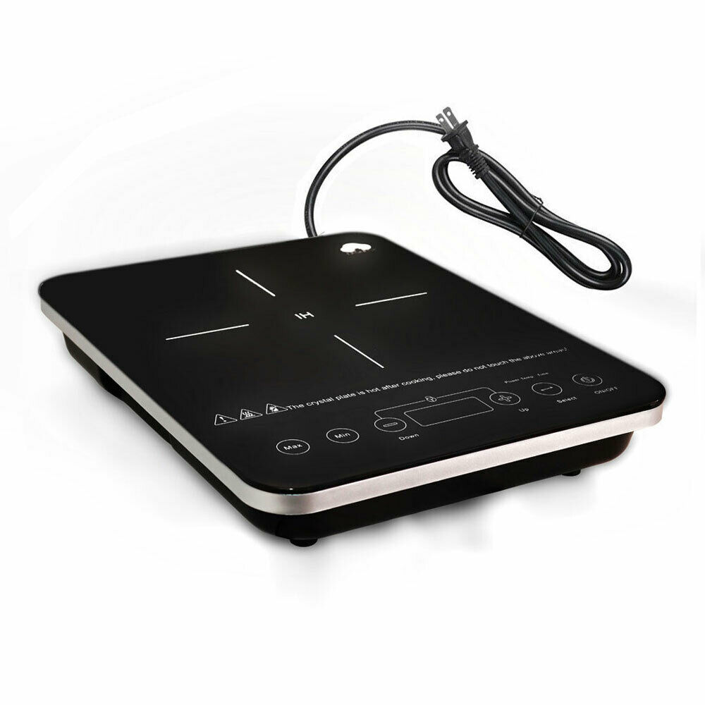 Digital Electric Single Induction Cooker 1800W Portable Burner Cooktop Hot Plate - Fresh Stock Dated February 2026