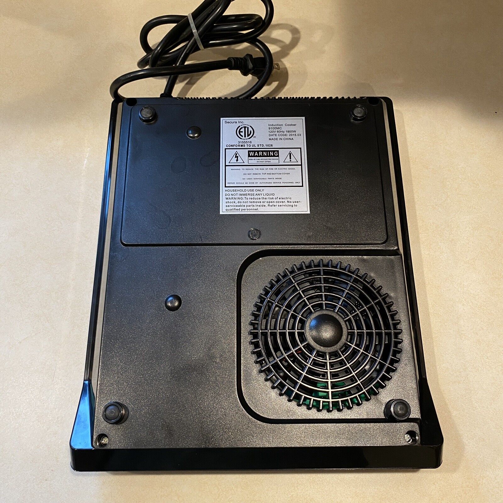1800W Portable Induction Cooktop Countertop Burner, Black 9100MC TESTED!! - Fresh Stock Dated February 2026