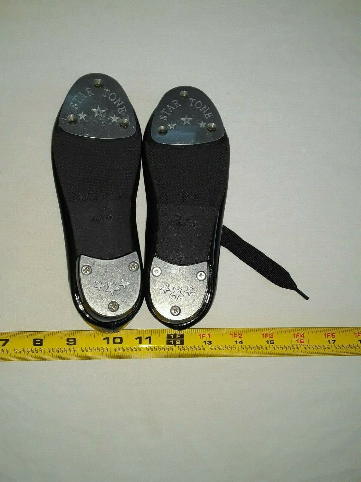 DanznMotion by Danshuz Toddler Girls Tap Shoes STAR TONE, Shiny Black Size 9.5 . - Fresh Stock Dated December 2025
