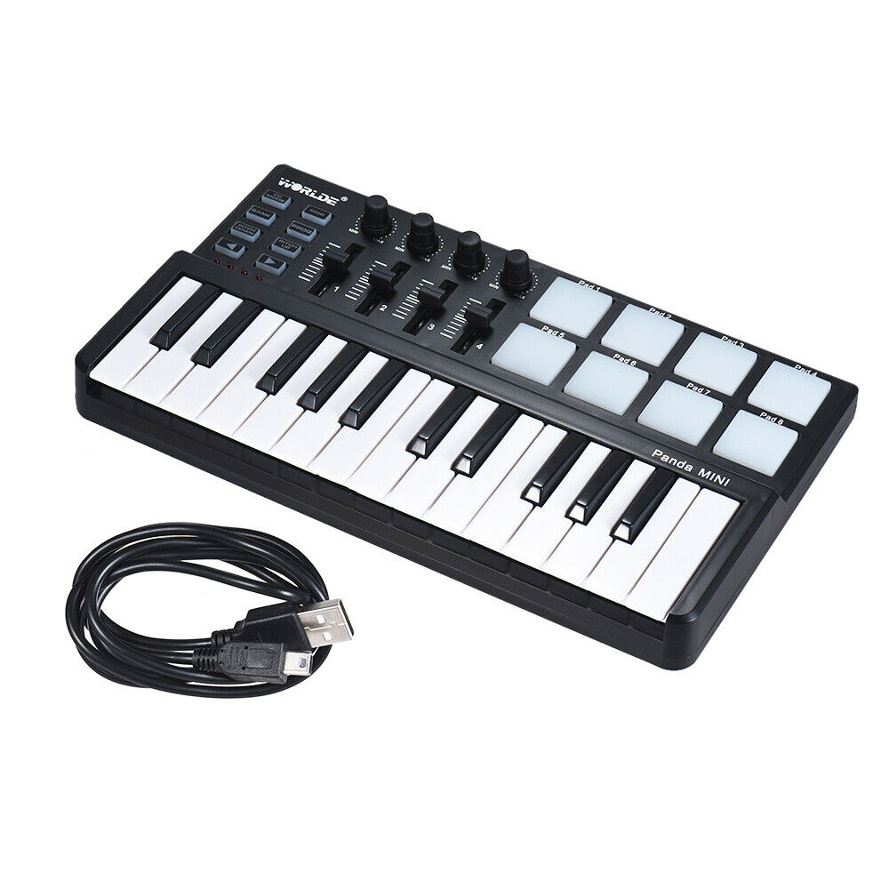 WORLDE Panda MINI 25- Ultra-Portable USB MIDI Keyboard Controller 8 O9N6 - Fresh Stock Dated December 2025
