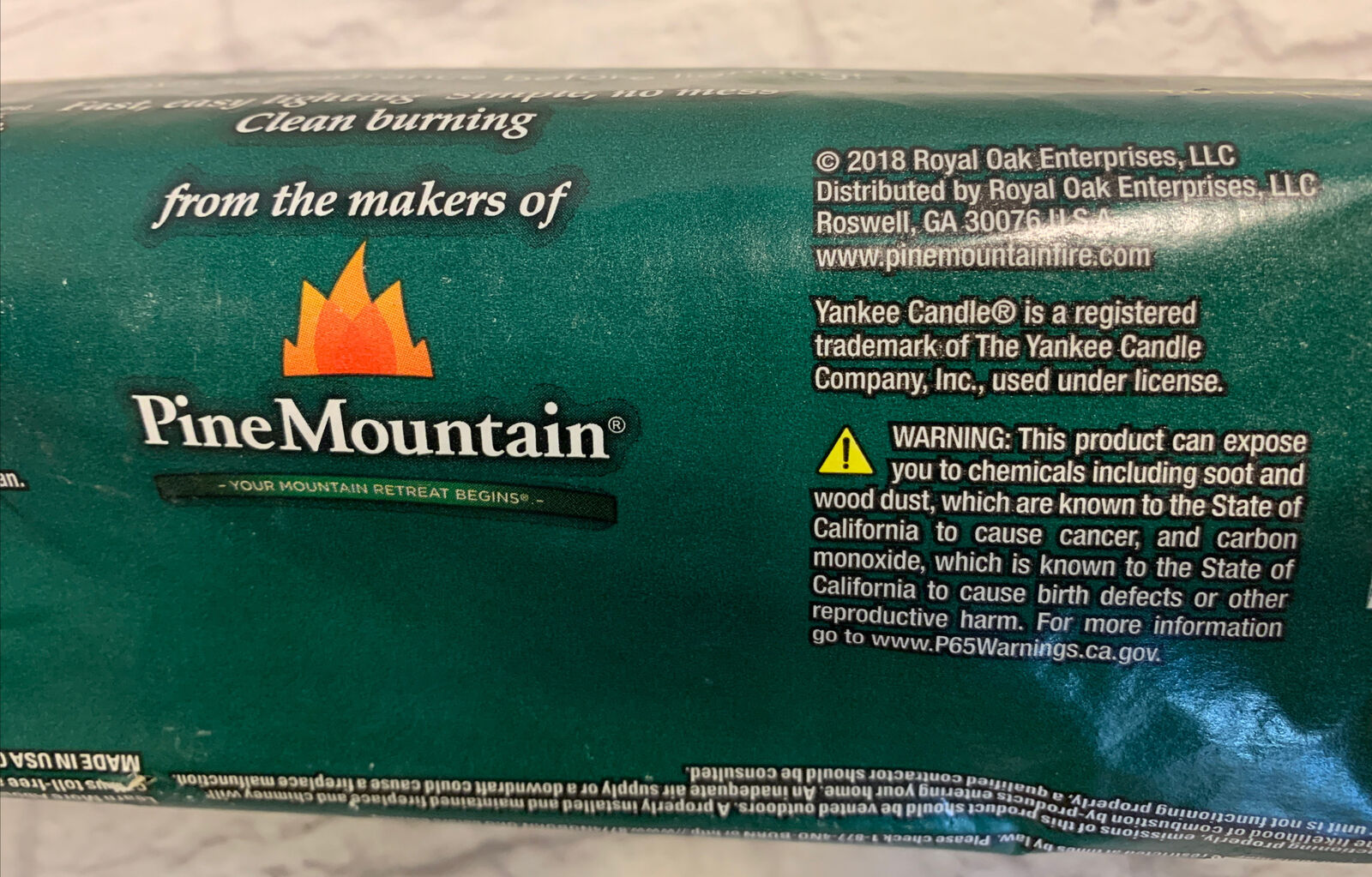 Yankee Candle Balsam Cedar Fragrance Scented Firelog 4.5lb 3hrs Burn Solid Fuel - Fresh Stock Dated January 2026