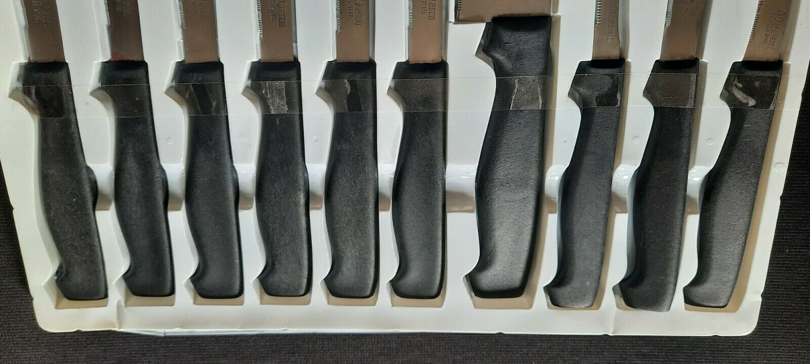 Original Ginsu 2000 Knives Stainless Steel 10 Pc Set As Seen on TV w Box-VINTAGE - Fresh Stock Dated February 2026