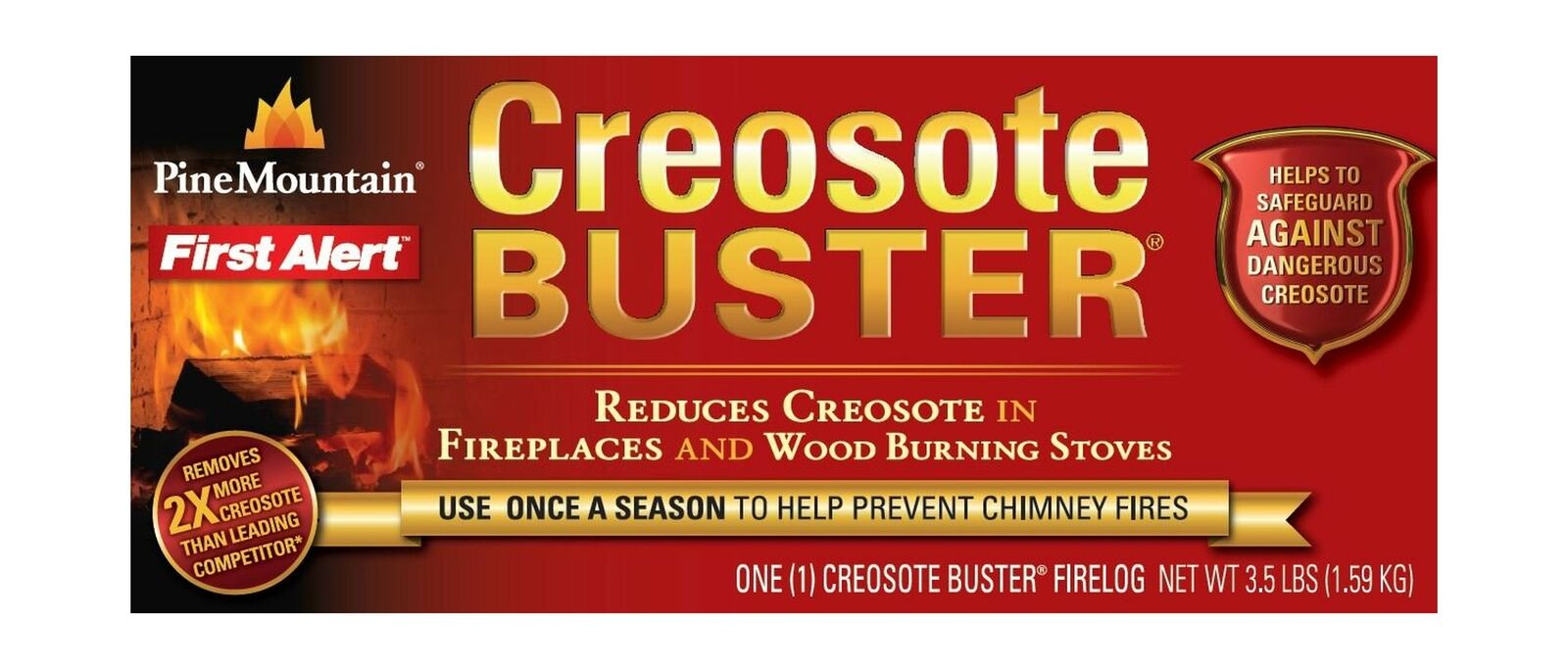 Pine Mountain 4152501500 First Alert Creosote Buster Chimney Cleaning Safety ... - Fresh Stock Dated January 2026