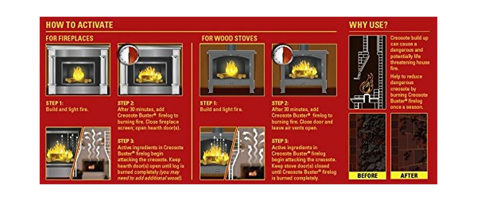 Pine Mountain 4152501500 First Alert Creosote Buster Chimney Cleaning Safety ... - Fresh Stock Dated January 2026