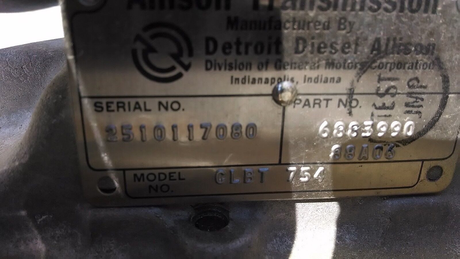 Rebuilt TRANSMISSION for M911 22.5 Ton 8x6 Military Truck DIESEL Oshkosh CLBT754 - Fresh Stock Dated December 2025