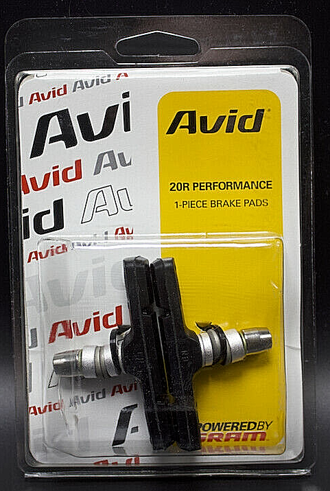 Avid 20R Mountain Bike Performance Symmetrical V-Type Rim Brake Pads - Fresh Stock Dated December 2025
