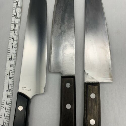 Damaged Lot of three Japanese Chef's Kitchen Knives  From Japan ST431 - Fresh Stock Dated January 2026