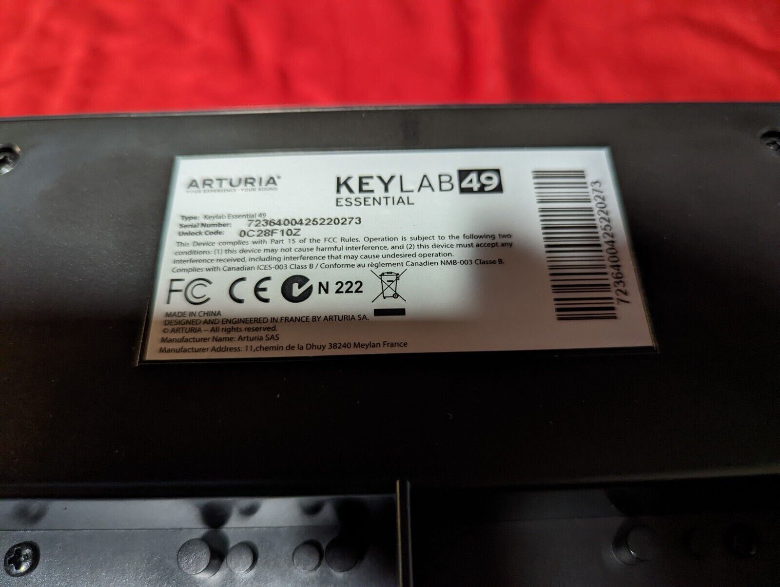 Arturia Keylab Essential 49 MIDI Keyboard (Black) - Fresh Stock Dated December 2025