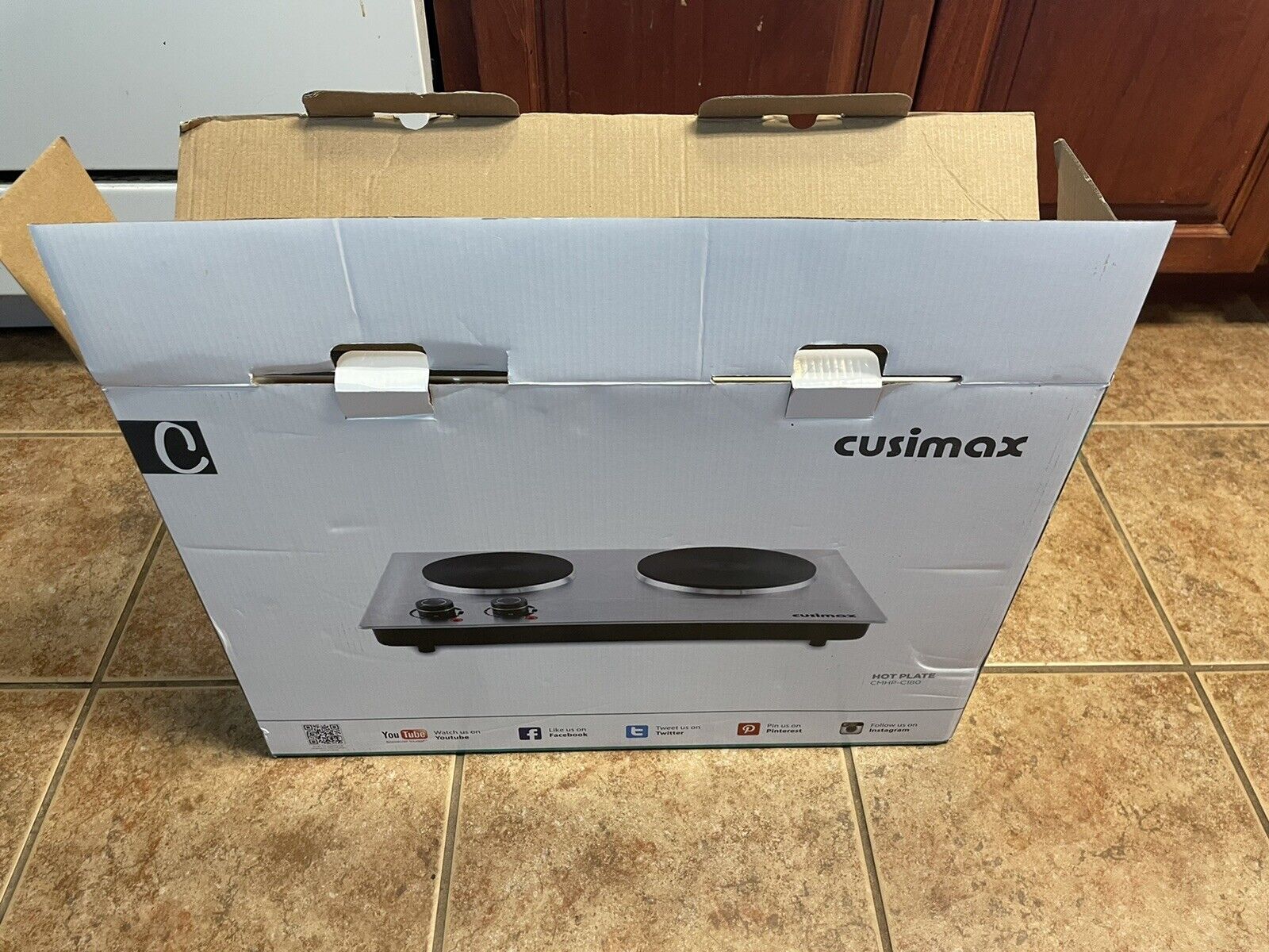 Cusimax CMHPC180 1800W Hot Plate Countertop Burner - Fresh Stock Dated February 2026