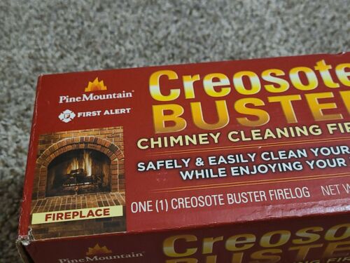 PINE MOUNTAIN CREOSOTE BUSTER CHIMNEY CLEANING FIRE LOG LOT OF 2 - Fresh Stock Dated December 2025