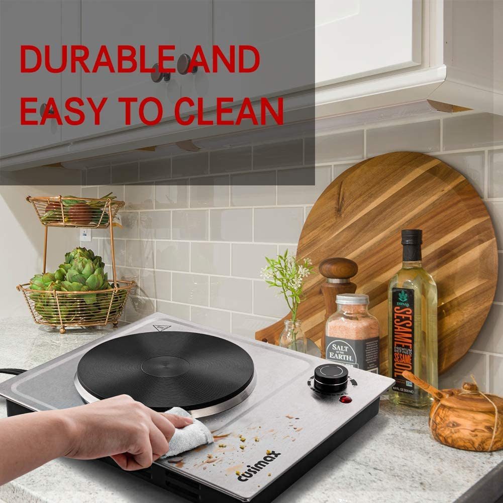 1500W Electric Hot Plate, Hot Plate for Cooking Electric, Portable Countertop Bu - Fresh Stock Dated February 2026