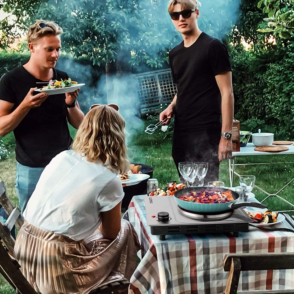 1500W Electric Hot Plate, Hot Plate for Cooking Electric, Portable Countertop Bu - Fresh Stock Dated February 2026