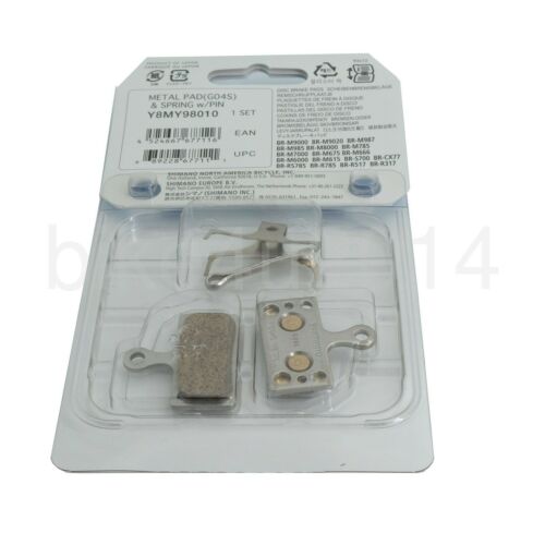2* Shimano G04S Metal Bike Disc Brake Pad for XTR M9000,M9020/XT M8000,SLX M7000 - Fresh Stock Dated December 2025