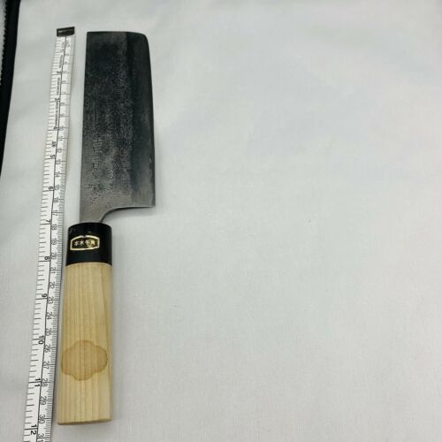 <Used> Japanese Chef's Kitchen Knife Blue Steel Nakiri 160/290 From Japan SS750 - Fresh Stock Dated January 2026