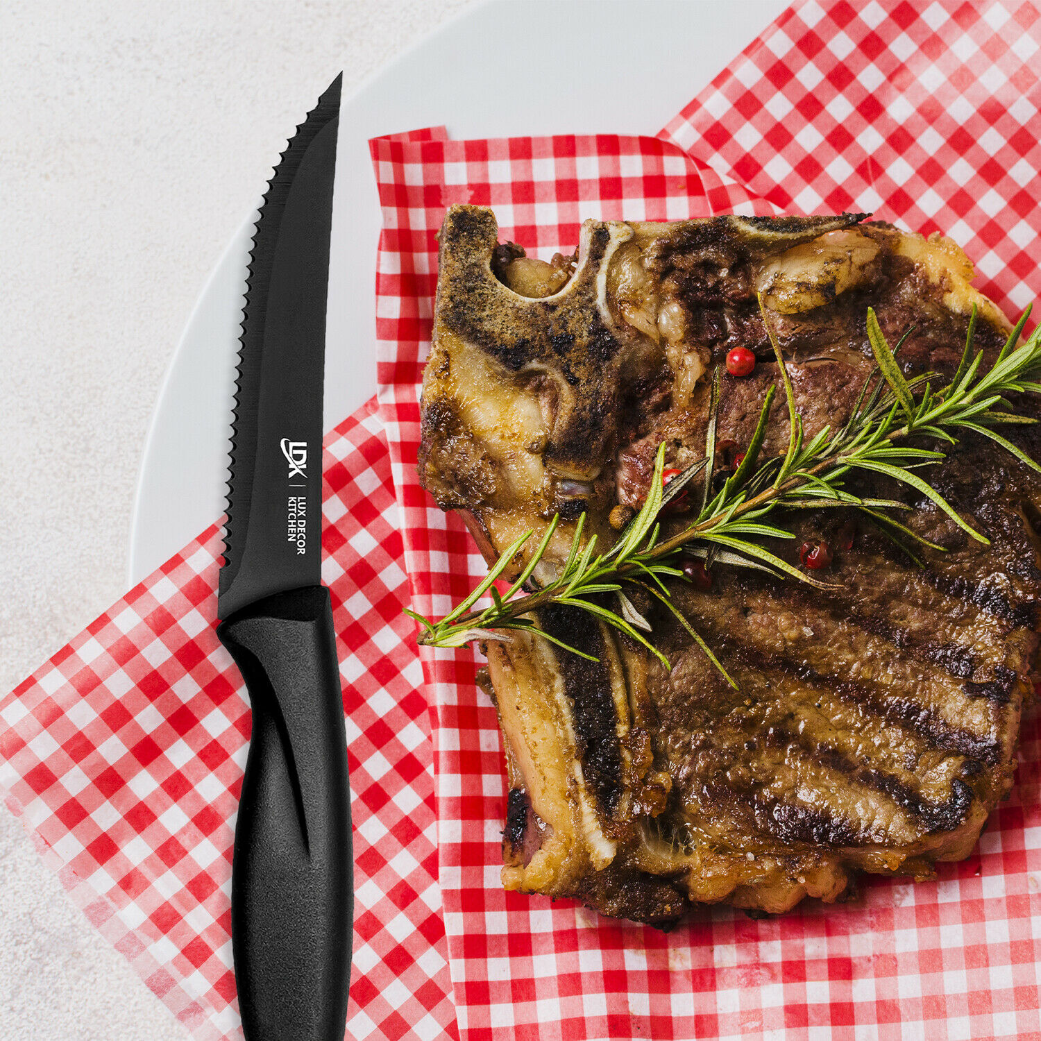 8 Piece Stainless Knife Set Professional Serrated Steak Knives Kitchen Tools USA - Fresh Stock Dated January 2026