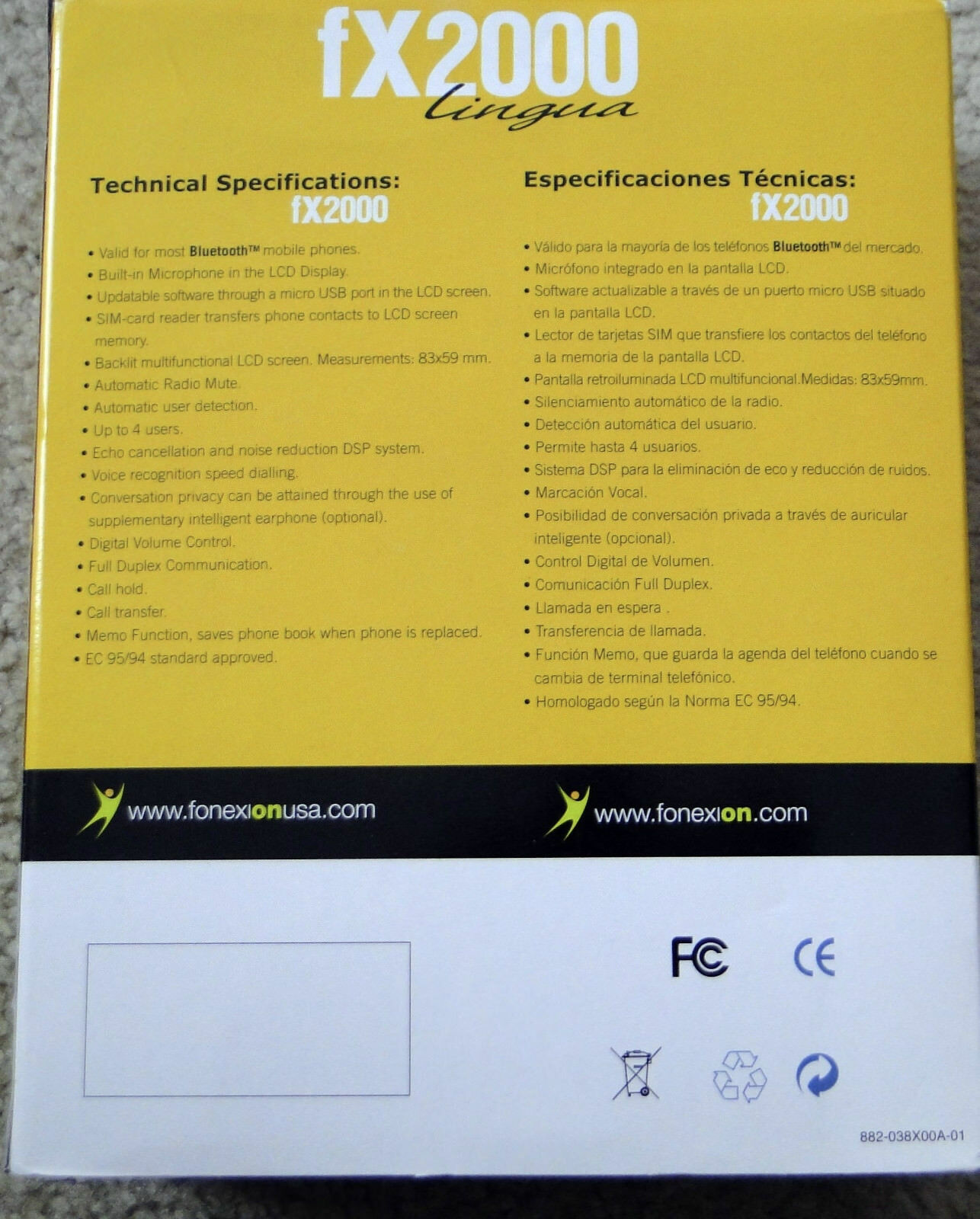 Fonexion Fx2000 Lingua - Hands Free Bluetooth Car Kit, Brand New, FREE SHIPPING - Fresh Stock Dated December 2025