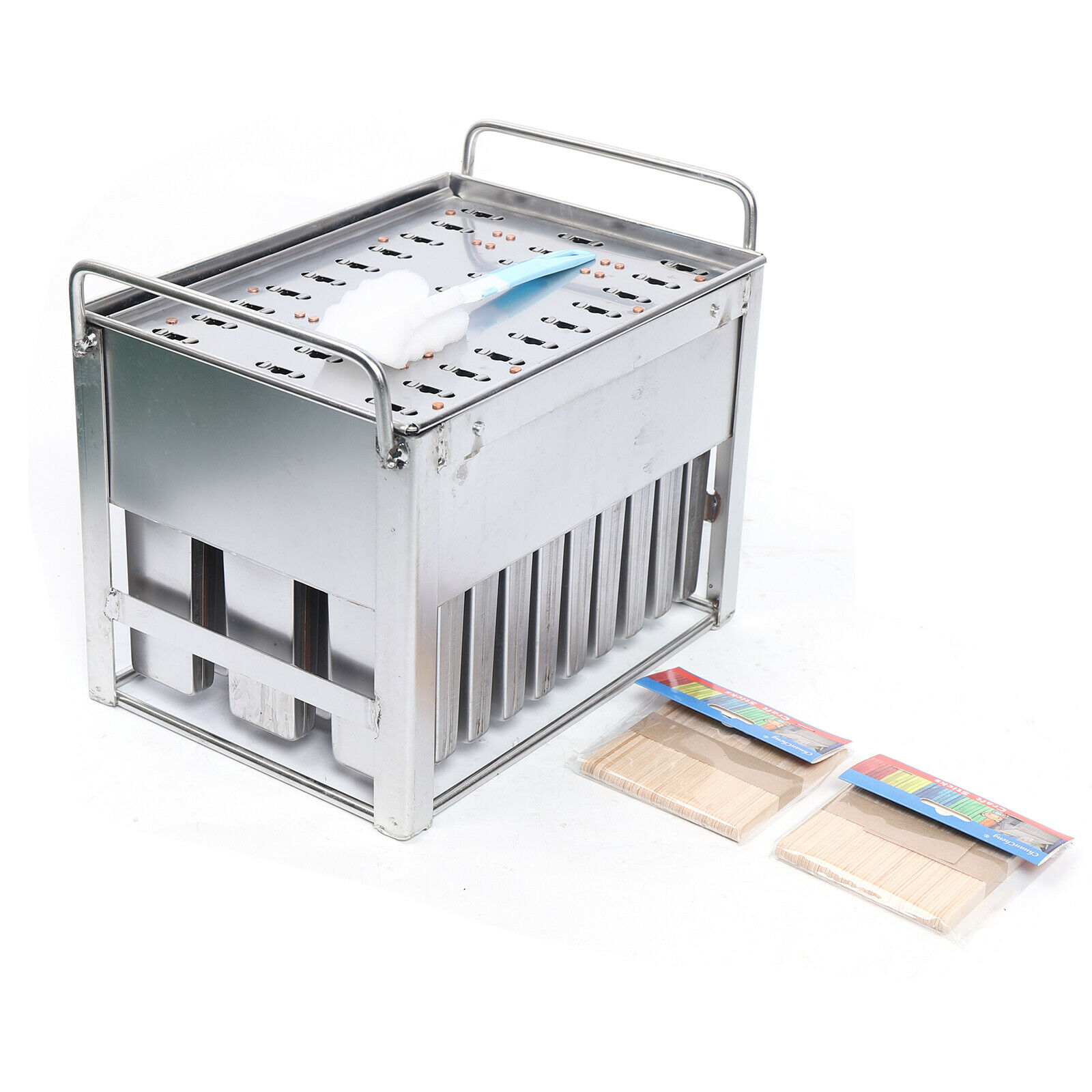 30pcs Stainless Steel Ice Cream Mold Reusable Candy Juice Popsicle Maker Mould - Fresh Stock Dated February 2026