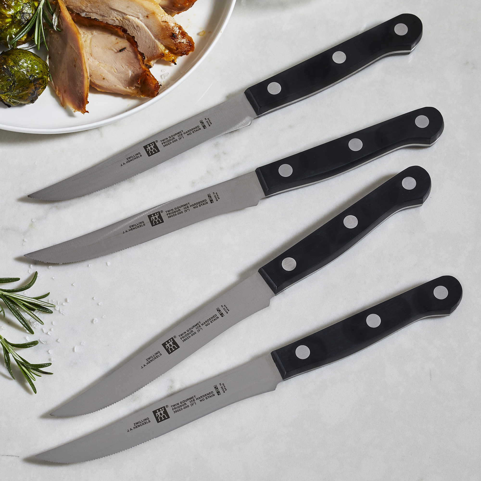 ZWILLING TWIN Gourmet Classic 4-pc Steak Knife Set - Fresh Stock Dated February 2026